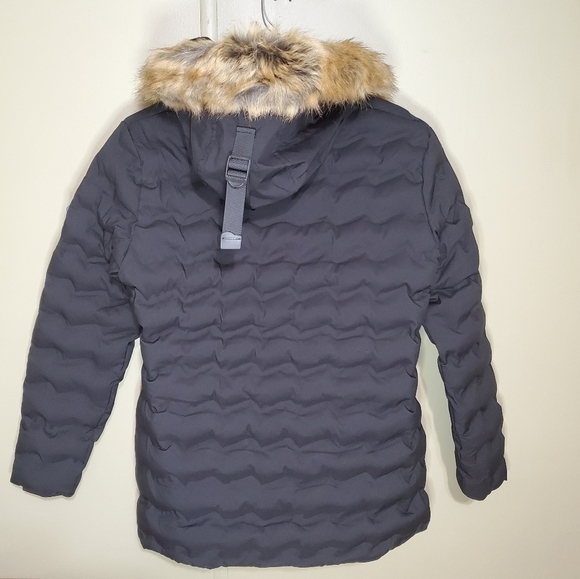 L - Misty Mountain| Faux Fur-Trim Helix Insulated Coat - Picture 3 of 6